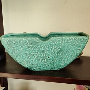 Vase, beautiful, half Moon, Matt Green, Ceramic